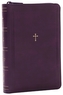NKJV Compact Paragraph-Style Bible w/ 43,000 Cross References, Purple Leathersoft with zipper, Red Letter, Comfort Print