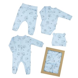 Kojenecká soupravička do porodnice Nicol Medvídci modrá - velikost 62 (3-6m)