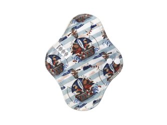 Slipová vložka (PUL) - Rybáři na jachtě, sv. modrý velur (kojenecký plyš)