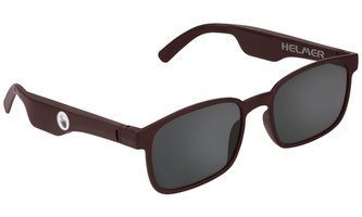 HELMER chytré brýle SG 13/ polarizační/ dotykové/ UV 400/ Bluetooth/ repro/ sluchátka/ mikrofon/ hnědé