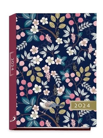 Terminarz 2024 A5 dzienny kolorowy kwiaty
