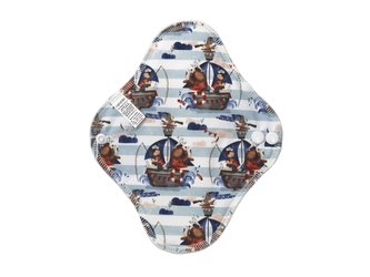 Denní vložka (PUL) - Rybáři na jachtě, sv. modrý velur (kojenecký plyš)