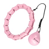 HHW02 RŮŽOVÁ MASÁŽNÍ HULA HOOP OBRUČ SE ZÁVAŽÍM HMS