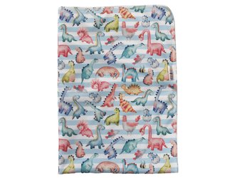 Přebalovací podložka (PUL) - Dinosauři z druhohor, sv. modrý velur