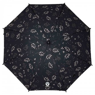 Slunečník na kočárek Romantic Leaves Black