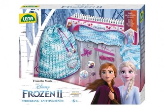 Pletací stůl plast s vlnou a doplňky Ledové království II/Frozen II v krabici 30x24x8cm