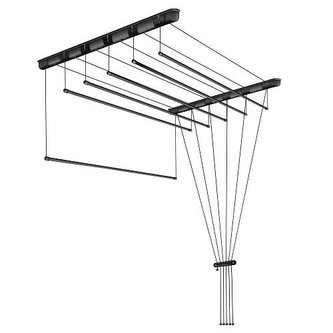 Sušák stropní 60x180 cm černý