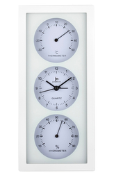 Nástěnné-stolní hodiny s teploměrem a vlhkoměrem JA7071B Lowell 26cm