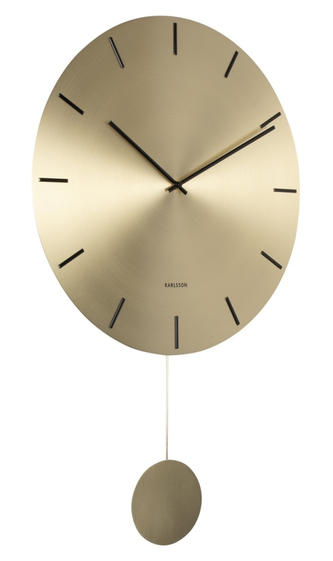 Designové kyvadlové nástěnné hodiny 5862GD Karlsson 47cm
