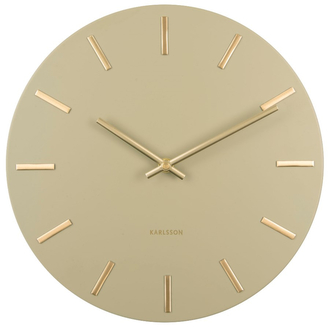 Designové nástěnné hodiny 5821OG olive Karlsson 30cm