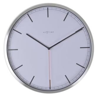 Designové nástěnné hodiny 3071wi Nextime Company White Stripe 35cm