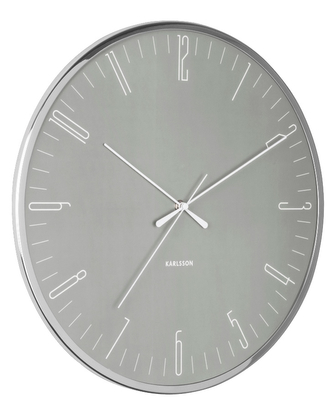 Designové nástěnné hodiny 5754GY Karlsson 40cm černé a šedivé