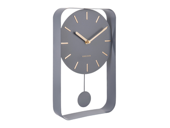Designové kyvadlové nástěnné hodiny 5796GY Karlsson 33cm