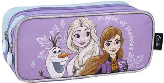 Školní dvojitý penál na tužky Disney|Frozen|Ledové království: Magie Přátelství (22 x 8 x 10 cm)