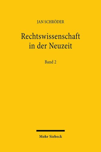 Rechtswissenschaft in der Neuzeit