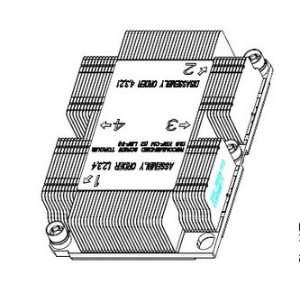 SNK-P0067PSMB Pasivní 1U heatsink pro LGA3647 (SocketP) úzký ILM, tunel uprostřed