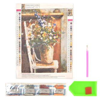 Kreativní sada diamantové malování váza 30x40 cm