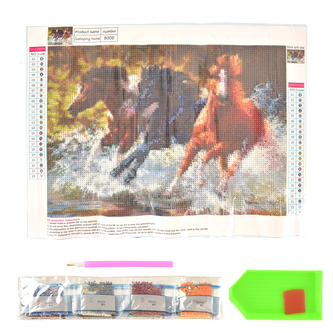 Kreativní sada diamantové malování koně 30x40 cm