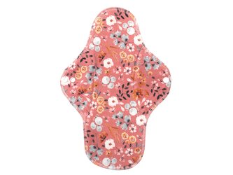 BIO XL vložka (Bavlněné froté s PUL) - Chrpy na růžové (biobavlněný úplet s GOTS)