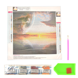 Kreativní sada diamantové malování planet 30x30 cm