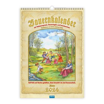 Trötsch Großbildkalender Bauernkalender 2024 - mit Wetterprognosen Bauernregeln und Ferienterminen