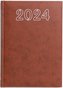 Terminarz 2024 B6 dzienny - brązowy