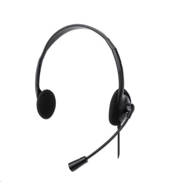 MANHATTAN Sluchátka s mikrofonem Stereo USB Headset, bulk