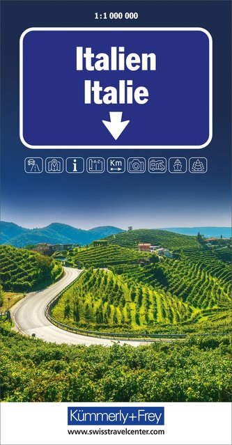 Italien Strassenkarte 1:1 Mio.