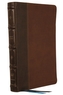 NKJV, Large Print Thinline Reference Bible, Blue Letter, Maclaren Series, Leathersoft, Brown, Thumb Indexed, Comfort Pri