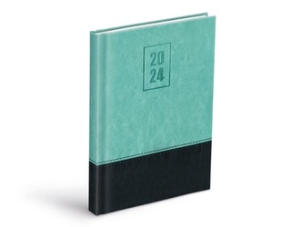 Diář 2024 D801 PU denní light blue/dark blue