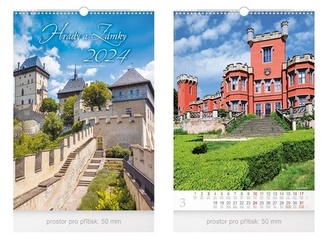 Hrady a zámky 2024 - nástěnný kalendář