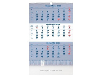 Tříměsíční 2024 - nástěnný kalendář