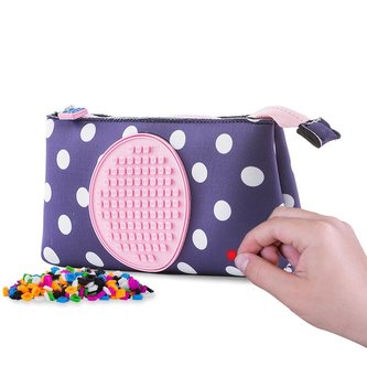 PIXIE CREW velké pouzdro MODRÉ S BÍLÝM PUNTÍKEM