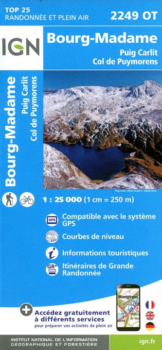2249OT Bourg-Madame Col de Puymorens Pic Carlit 1:25 000