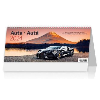 Kalendář stolní 2024 - Auta/Autá
