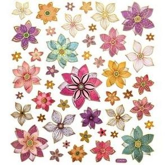 Naklejki kwiaty 46szt