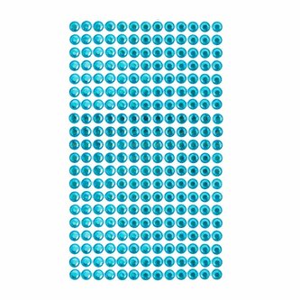 Kryształki samoprzylepne blue 6mm 260szt