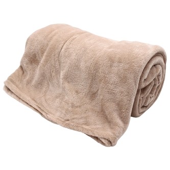 HOME ELEMENTS Mikroflanelová deka, 220x240cm, Béžová