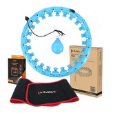 SET HHW01 + BR163 MODRÁ MASÁŽNÍ HULA HOOP OBRUČ SE ZÁVAŽÍM HMS