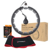 SET HHW06 + BR163 ČERNÁ MASÁŽNÍ HULA HOOP OBRUČ SE ZÁVAŽÍM A POČÍTADLEM HMS