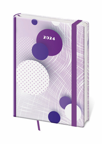 Diář 2024 týdenní A5 Vario - 24 BUBBLES s gumičkou