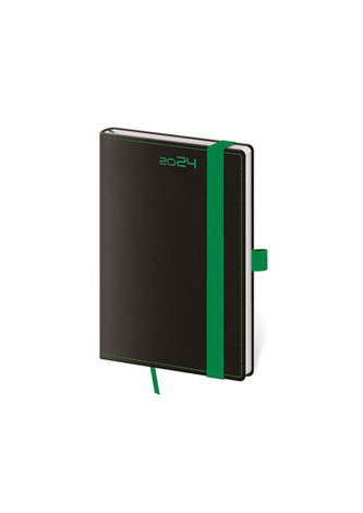 Kapesní diář Black Green s poutkem