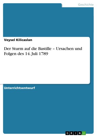 Der Sturm auf die Bastille ¿ Ursachen und Folgen des 14. Juli 1789