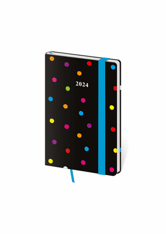 Kapesní diář Vario Dots s gumičkou