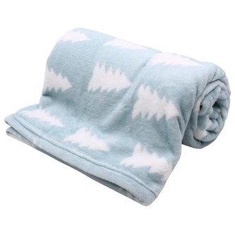 HOME ELEMENTS Deka 150 x 200 cm, 220 GSM, Světle modrá se vzorem