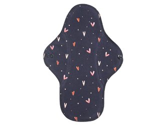 BIO XL vložka (Bambusové froté s PUL) - Džínová srdíčka (biobavlněný úplet s GOTS)