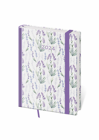 Týdenní diář B6 Vario Lavender s gumičkou