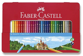 Pastelky Faber-Castell 36ks v plechové kazetě