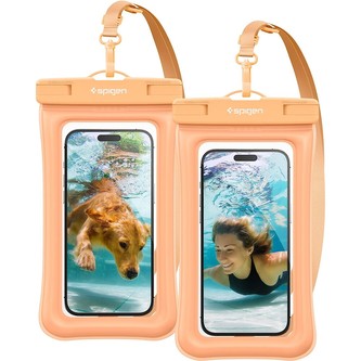 Spigen Aqua Shield voděodolné pouzdro A601 2 Pack meruňkové