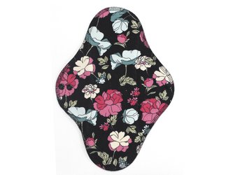 Noční vložka (Bambusové froté s PUL) - Noční růže (bavlněný úplet)